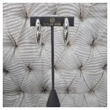 $125 Julie Vos Large Hammered Hoop Earrings Silver