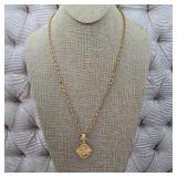 $220 French Kande 24K Gold Clad Bee Pendant