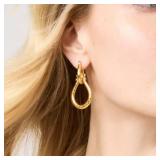 $135 Julie Vos Saratoga 2-in-1 Gold Earring