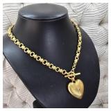 $285 Julie Vos | Esme Heart Necklace Gold