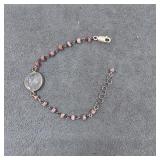Faceted Labradorite & Pink Gemstone Sterling