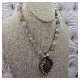 $340 French Kande Rutilated & Cloudy Quartz