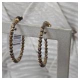 Officina Bernardi Sterling Silver Moon Bead Hoop