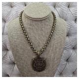 $295 Virgins Saints & Angels Sacred Medal Brass