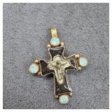 Virgins Saints & Angels Pacific Opal Crucifix