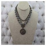 $350 French Kande Labradorite Brass Clad Saint