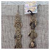 $150 French Kande Antiqued Brass Coin Dangle