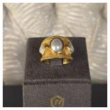 $165 Julie Vos Mother of Pearl Gold Ring