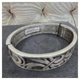 $210 French Kande Antiqued Silver Celtic Hinged