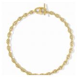 $265 Julie Vos Laguna Demi Link Necklace - Gold/OS
