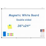 Double-Sided White Board 36x24 Dry Erase