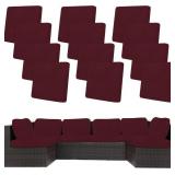 $65 12Pcs Stretch Patio Cushion Covers,Outdoor Cou