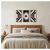 Set of 3 Aztec Wall Decor, 20.9'x 9.8' Wood Wester