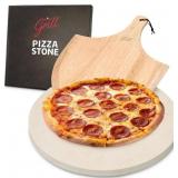 HANS GRILL PIZZA STONE | Circular Pizza Stone For