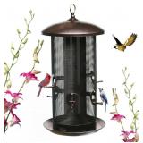 $63 Nature's Rhythm Metal Hopper Bird Feeder Two C