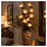 Natural Elements Raffia LED Lights 38in