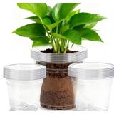 45 Pack 7/8/10 Inch Clear Nursery Pots with Draina