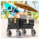 $130 Beach Wagon with Big Wheels for Sand Heavy Du