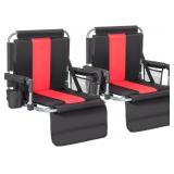 $90 ALPHA CAMP 2PK Stadium Seats for Bleachers, Po