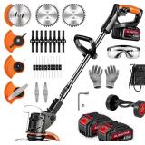 $88 Electric Weed Wacker,21V Cordless Weedeater