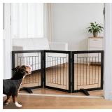 Dog Fence Indoor - 3-Panel Freestanding Dog Gate f