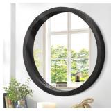 Circular Wall Mirror Black Round Mirror for Bathro