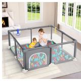 Baby Playpen, 47 47 Inch Small Playpen for Babies,