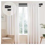 Black Double Curtain Rods Telescoping Double