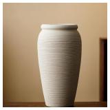 $145 12in, Stoneware Vase, Ceramic Rustic Neutral