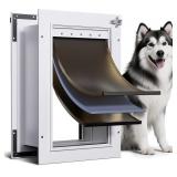 $95 3-Flap Dog Door, All Aluminum Alloy Large Dogg