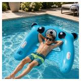 Inflatable Floating Beach Chill Chair, Blue Bear,