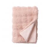 Bubble Faux Fur Throw Blanket Blush 60X50'