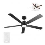 Harbor Breeze Northbrook 52-in Matte Black with Ma