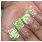 24 Pcs French Tip Press on Nails Medium Fake Nails