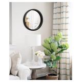 Circular Wall Mirror Black Round Mirror for Bathro