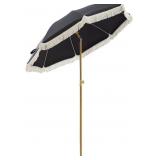 6.5FT Boho Patio Umberlla with Fringe,UPF50+ Outdo