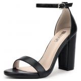 Size 7 Women's Chunky High Heel Sandals Open Toe A
