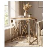 Bohemian Square Mango Wood & Jute Rope Console Tab