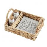 Salt Pepper and Napkin Basket Set