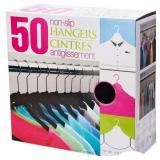 Space Saving Non Slip Hangers, 100 Pack, Black