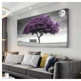 58' Country Purple Tree Wall Art for Living