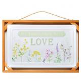 Outdoor/Indoor Floral Framed Hanging Decor