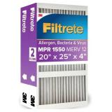 Filtrete 20x25x4 Air Filter MERV 12, MPR 1550 Cert