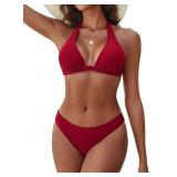 Women Bikini Set Halter 2 Medium Piece Bathing Sui