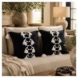 20x20 Embroidered Cotton Set of 2 Tassel