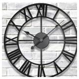 Retro Silent 24 inch Large Roman Numeral Wall Cloc