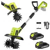 $105 Saker 22V Cordless Electric Garden Tiller Cul