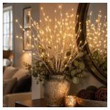 Light Garden Birch Branch Willow Vine illuminated