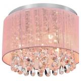 $140 LaLuLa Pink Chandelir for Girls Bedroom, Crys