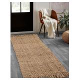 $67 Hausattire Hand Woven Jute Runner Area Rug 2.5